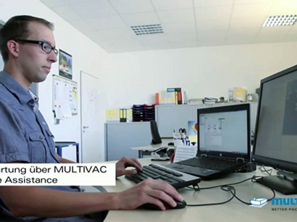 Multivac verpackungsmaschine mit touch panel hmi