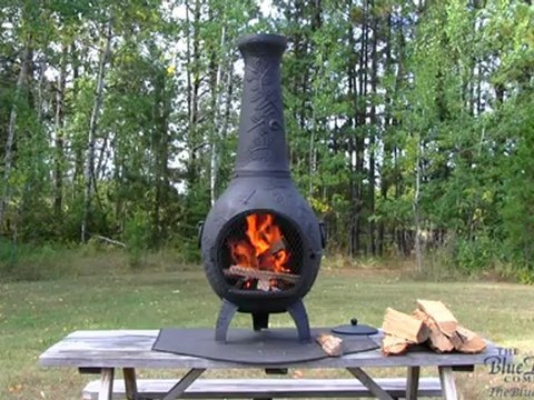 Blue Rooster Chiminea Review and Fire Burning w/ The Brothers Burn Moutain