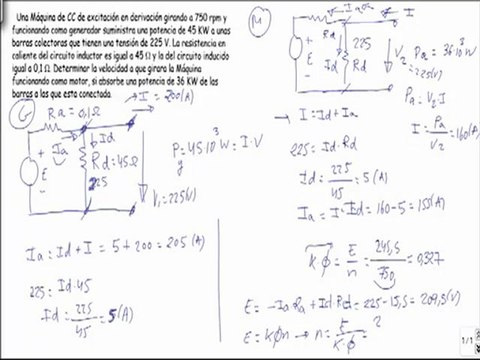 Maquinas electricas motor de excitacion en derivacion