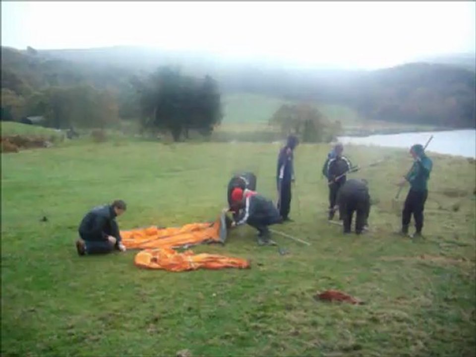 Putting up a tent