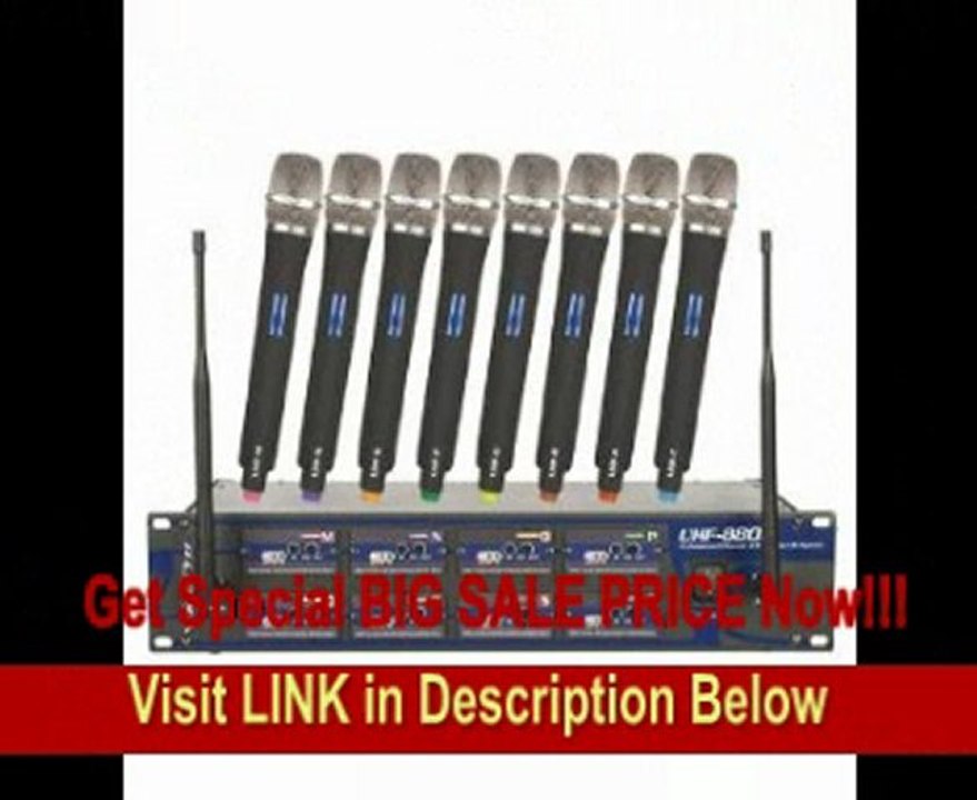 SPECIAL DISCOUNT VocoPro UHF-8800 8-Channel Wireless Microphone System