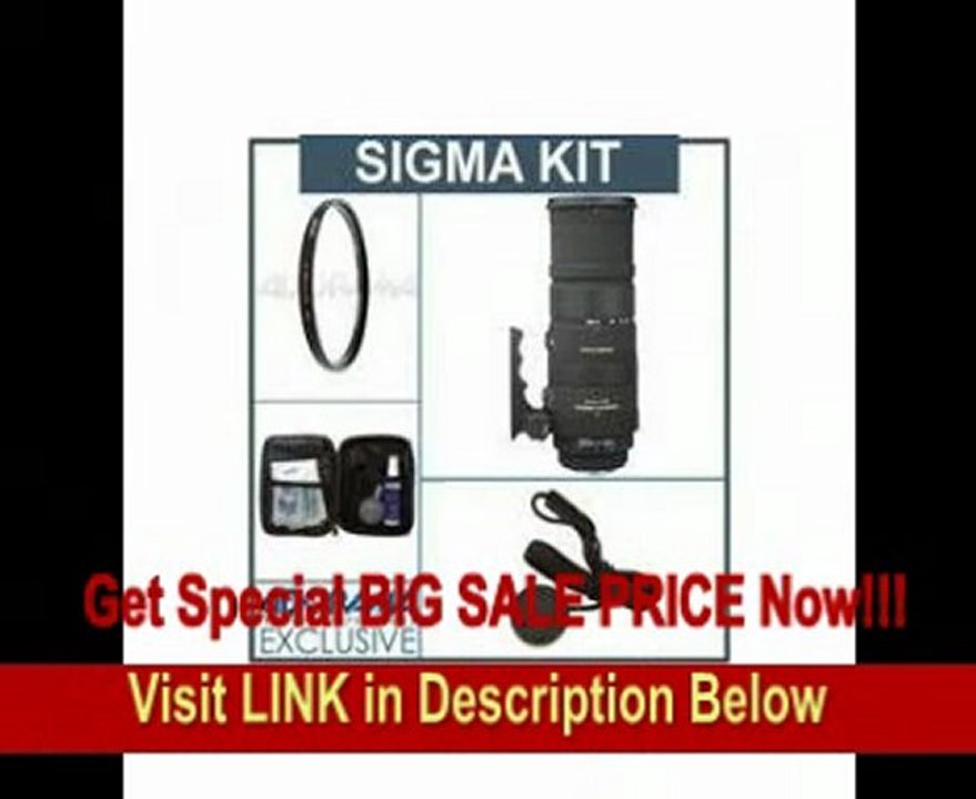 BEST BUY Sigma 150-500mm f/5-6.3 DG APO OS (Optical Stabilizer) HSM AF Lens Kit, for Nikon AF Cameras with Tiffen 86mm UV Filter, Lens Cap Leash, Professional Lens Cleaning Kit