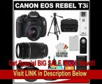 Canon EOS Rebel T3i Digital SLR Camera Body & EF-S 18-55mm IS II Lens with 75-300mm III Lens   32GB Card   .45x Wide Angle & 2x Telephoto Lenses   Battery   Remote   (2) Filters   Tripod   Accessory Kit REVIEW