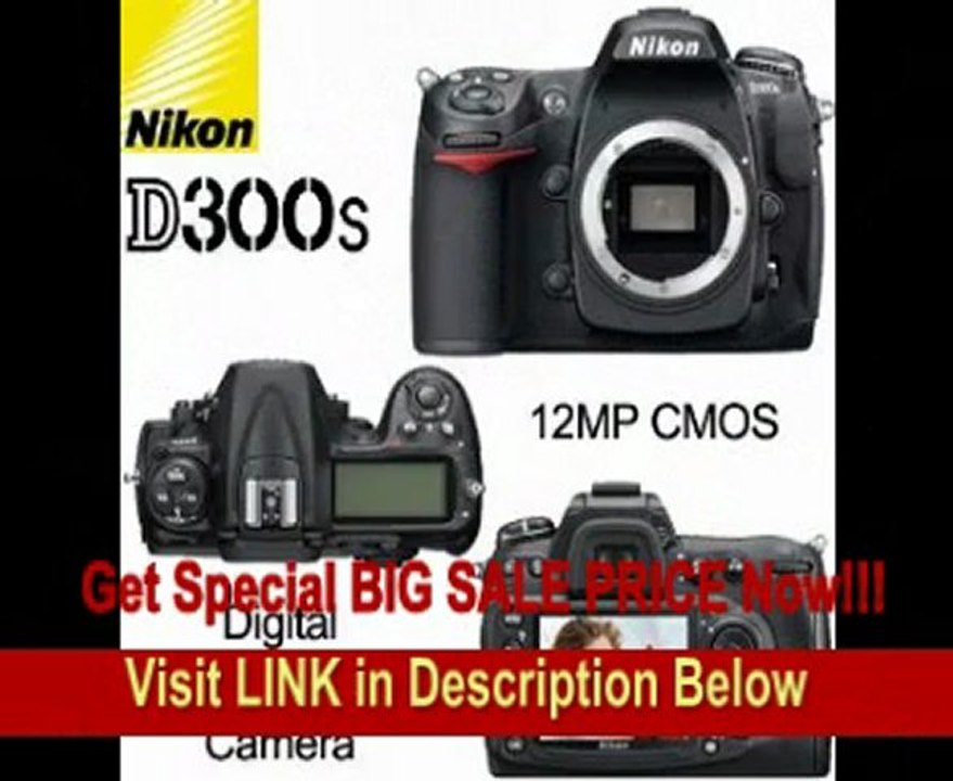 Nikon D300s 12MP CMOS Digital SLR Camera with 18-55mm f/3.5-5.6G AF-S DX VR and 55-200mm f/4-5.6G ED IF AF-S DX VR Zoom-Nikkor Lens + 16GB Deluxe Accessory Kit FOR SALE