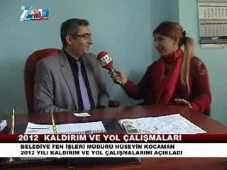 2012 yılında zilede kaldırım ve yol çalışmaları fen işleri müdürü ropörtajk
