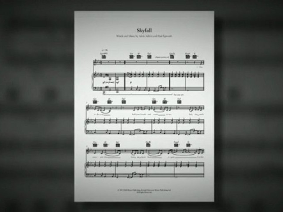 Noten bei notendownload - Skyfall (Adele) - Klaviernoten zum Film