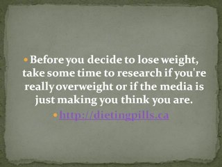 Various methods for weight loss