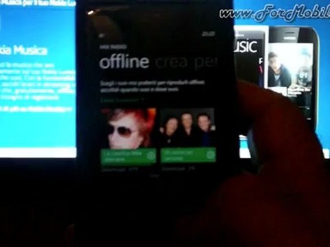 Demo Nokia Musica 3.5 su Nokia Lumia 800