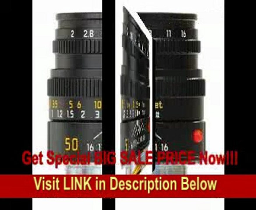 Leica (11 826) 50mm f/2 Summicron-M Black Anodized Finish FOR SALE