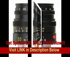 BEST PRICE Leica (11 826) 50mm f/2 Summicron-M Black Anodized Finish