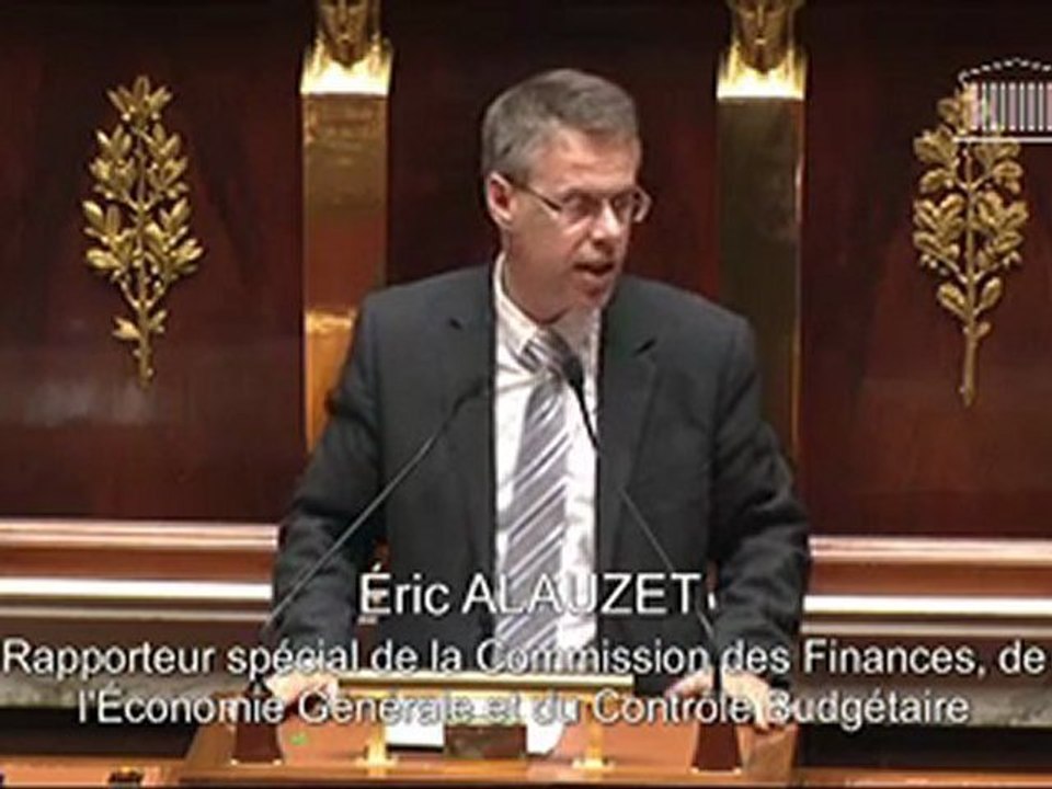 Intervention lors du débat sur le projet de loi de finances 2013