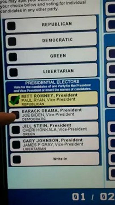 Bug sur une machine de vote américaine