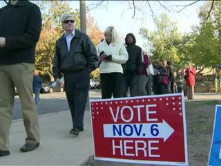 Los estadounidenses en pleno voto