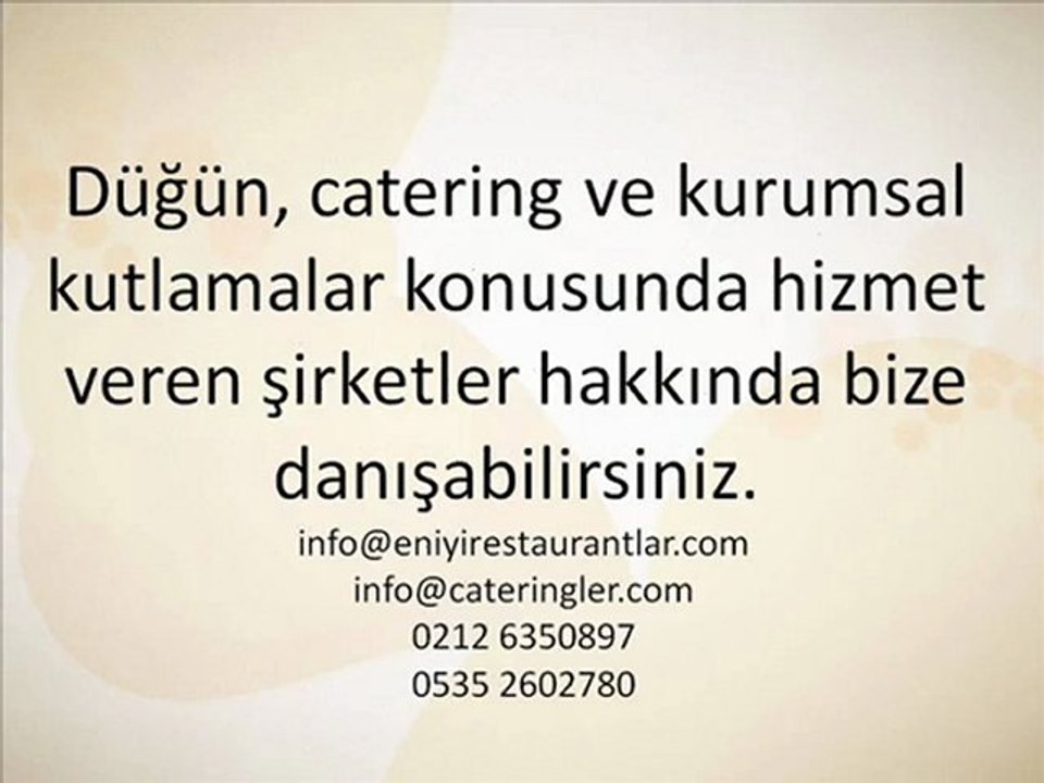 Davet organizasyon firmaları, Nişan yemeği organizasyonu,Düğün yemeği organizasyonu,