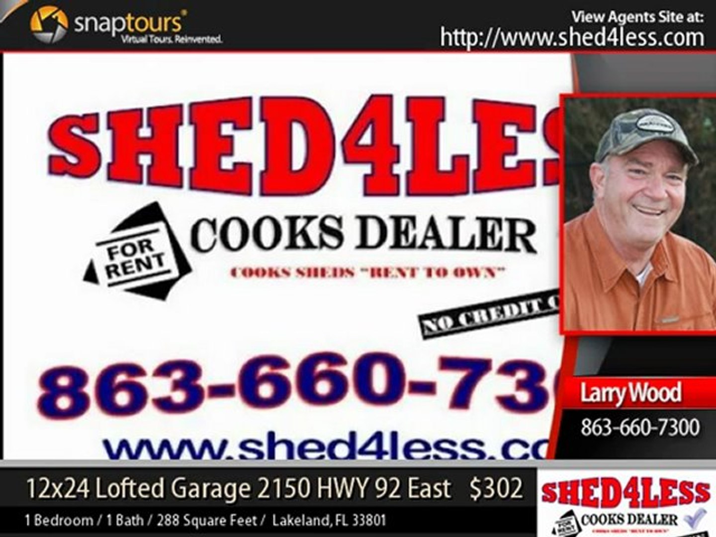 Shed4less Brand New 12x24 Lofted Garage Rent To Own Video