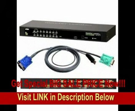 BEST BUY ATEN 16-Port USB/PS2 Combo KVM Switch with Cables CS1316KIT (Black)