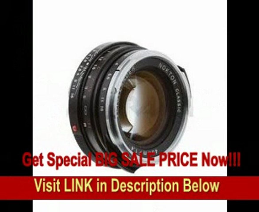 SPECIAL DISCOUNT Voigtlander Nokton 40mm f/1.4 Leica M Mount Lens Single Coat- Black