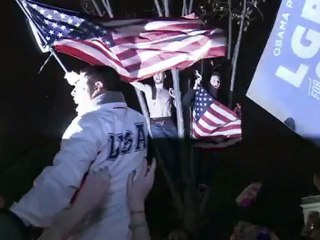 Etats-Unis: Obama réélu, liesse devant la Maison blanche