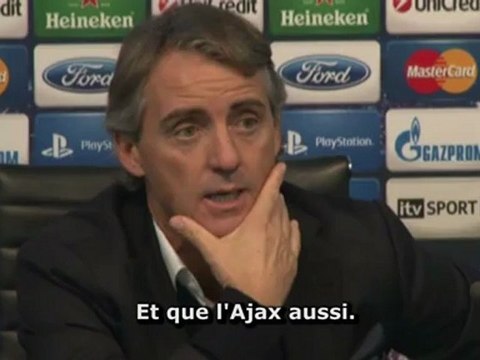 Mancini revient sur la situation de City en LDC