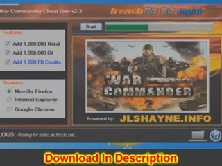 War Commander Hack (FREE Download) , Updated November 2012