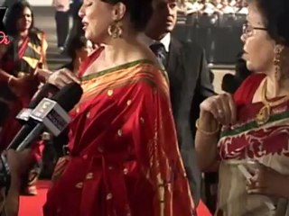 Beautiful Mahima Choudhary in RED Sari