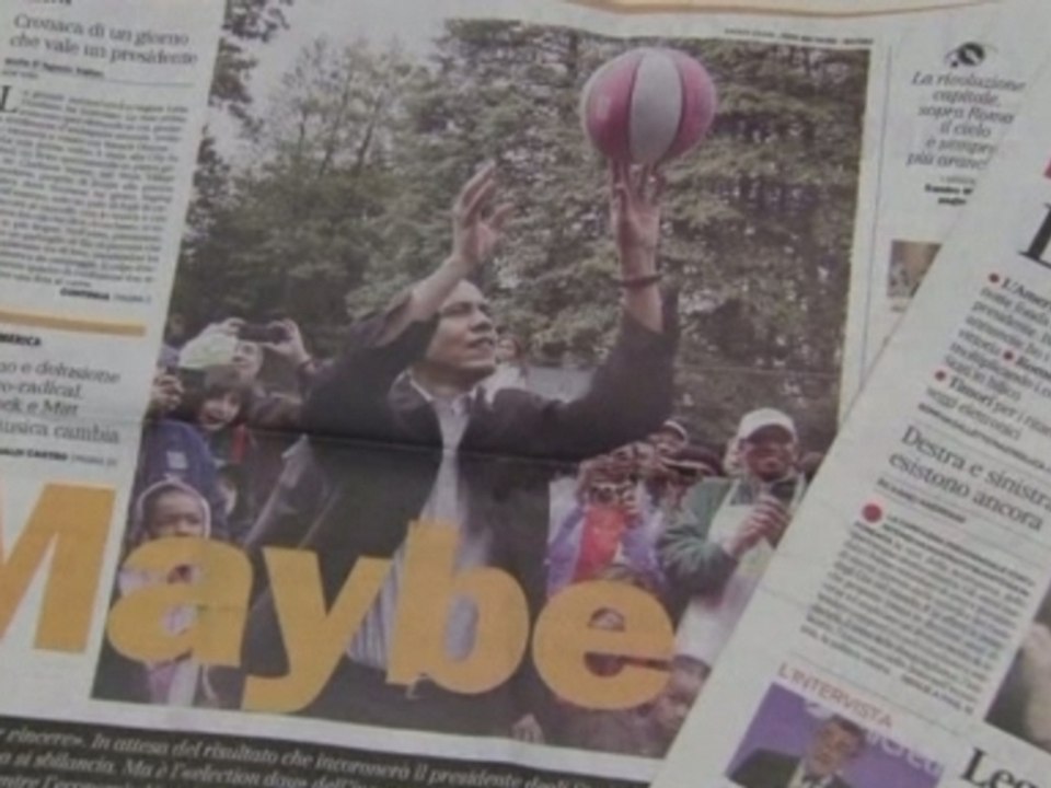 Spaniards, Italians react to Obama victory