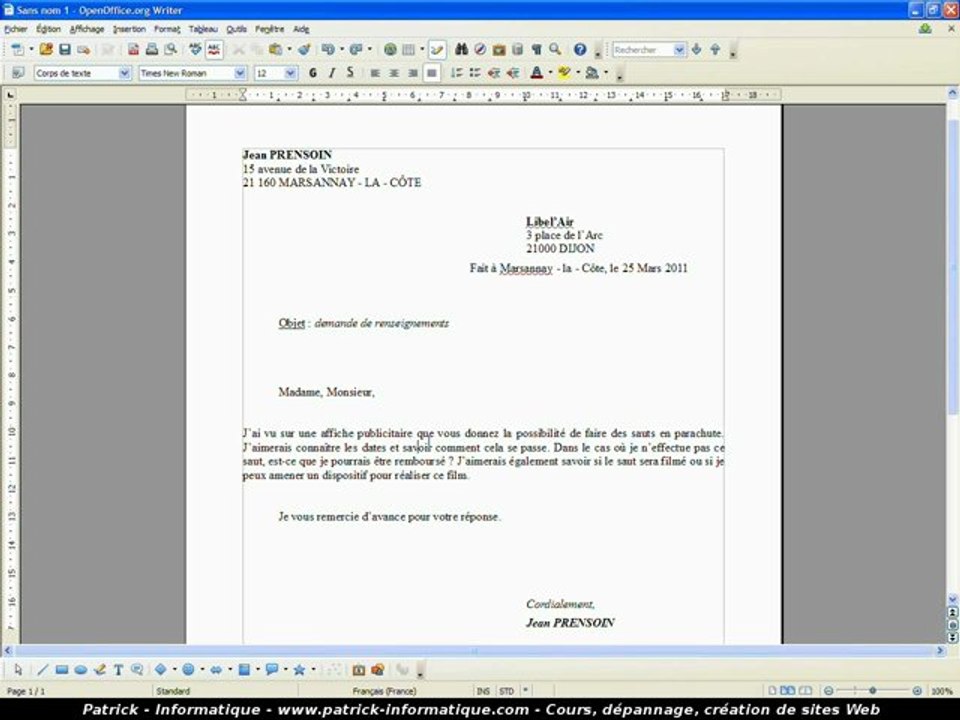 Tuto Writer 3 - Lettrine - Extrait