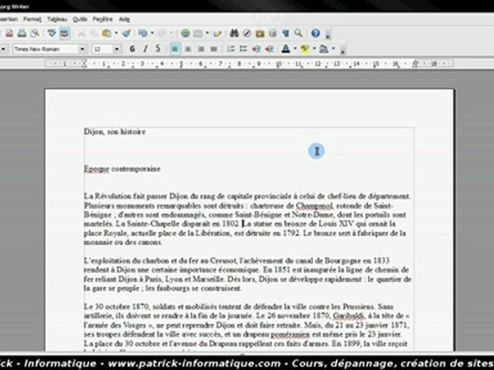 Tuto Writer 3 - Mise en forme d'un texte - Extrait