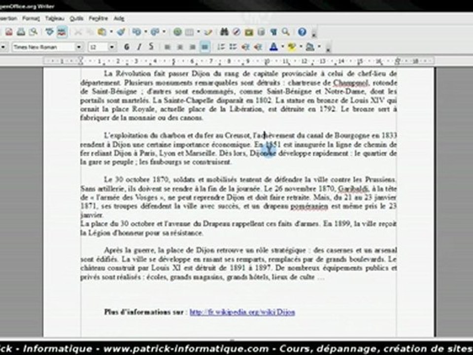 Tuto Writer 3 - Colonnes - Extrait