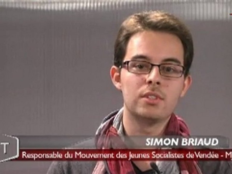 Interview de Simon Briaud sur TV Vendée au sujet du mariage pour tous - 7/11/12