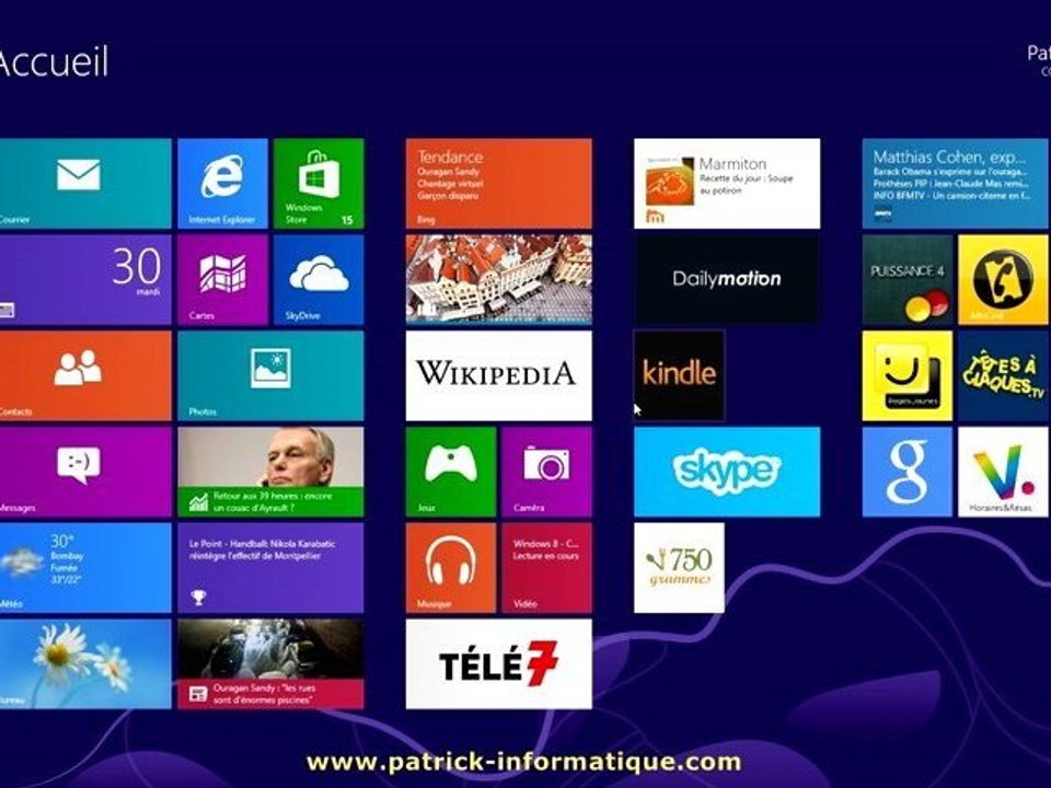 Tuto Windows 8 - Paramètre Compte Messagerie App Courrier - Extrait