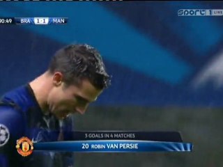 Sporting Braga Man United 1-1 Goal Van Persie