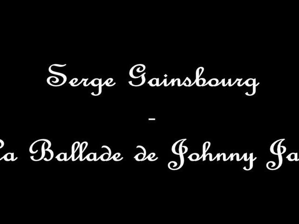 Gainsbourg - La Ballade de Johnny Jane - Piano
