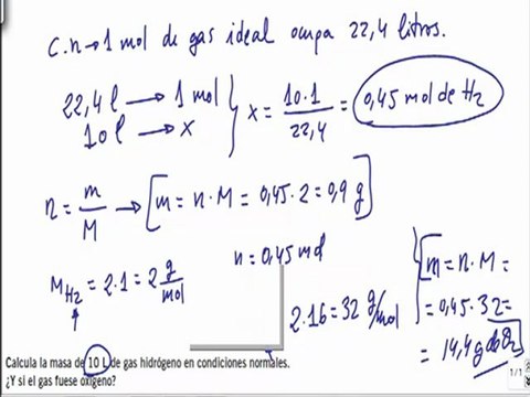 Quimica 1º bachillerato leyes de gases ideales ejercicio 24