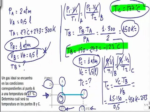 Quimica 1º bachillerato leyes de gases ideales ejercicio 14