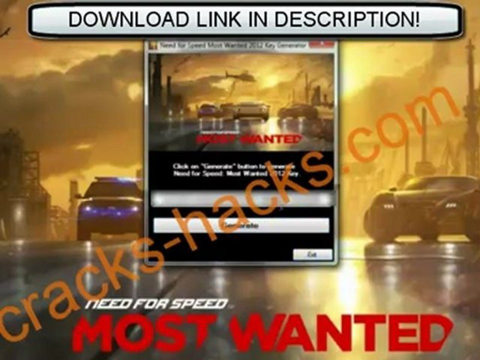 Need for Speed Most Wanted-keygen download. FREE!