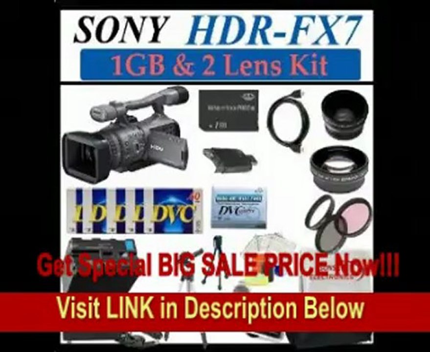 Sony HDR-FX7 3cmos HDV 1080i Camcorder + Complete Lens, Battery & Tripod Accessories Package (Everything you Need) FOR SALE