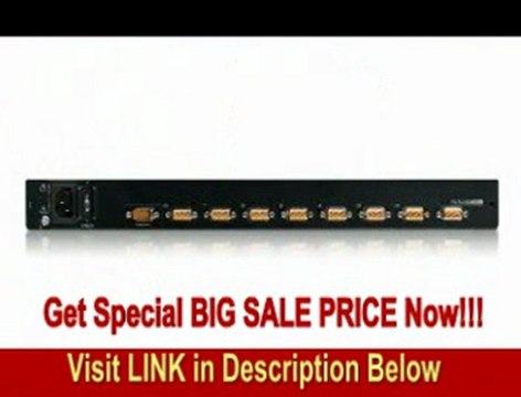 BEST PRICE IOGEAR 8-Port Integrated KVated KVM Console with 17 Inch TFT LCD Active Matrix Monitor, Keyboard and Touchpad GCL1808 (Black)