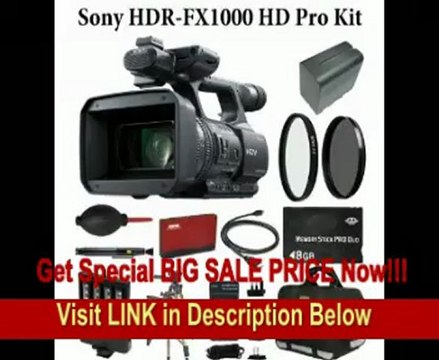 Sony HDR-FX1000 High Definition MiniDV Handycam Camcorder + Spare Battery NP-F970 + International Travel charger + Full Size Tripod + Compact Video Light LED + Memory Stick Duo 8GB + Camera Gadget Bag + Camcorder Cleaning Kit + Card Reader REVIEW