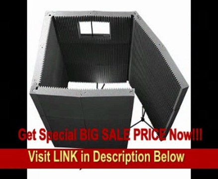 BEST PRICE Auralex MAX1141VBCHA MAX-Wall 1141 Vocal Booth in Charcoal; 11- 20x48x4.75 Panels; 1- 20x48x4.75 Window Section in Clear Plexiglass Only; 4- MAX Stands
