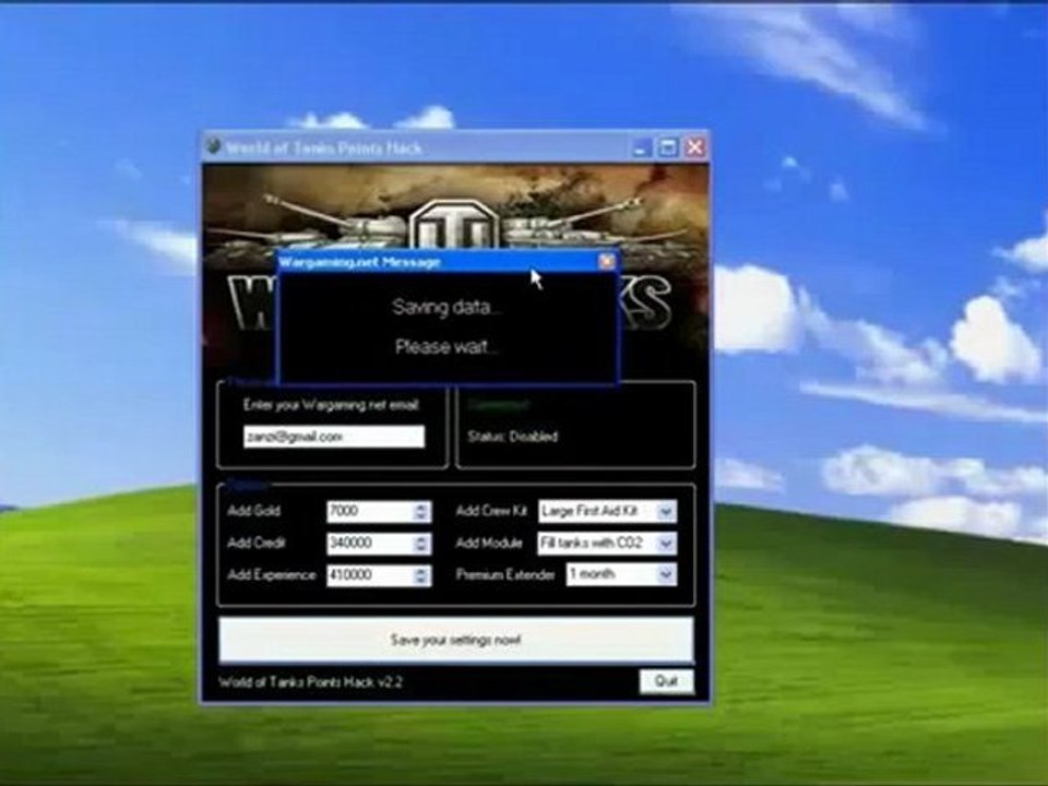 World of Tanks Hack (Gold Points Money) [FREE Download] , Updated November 2012