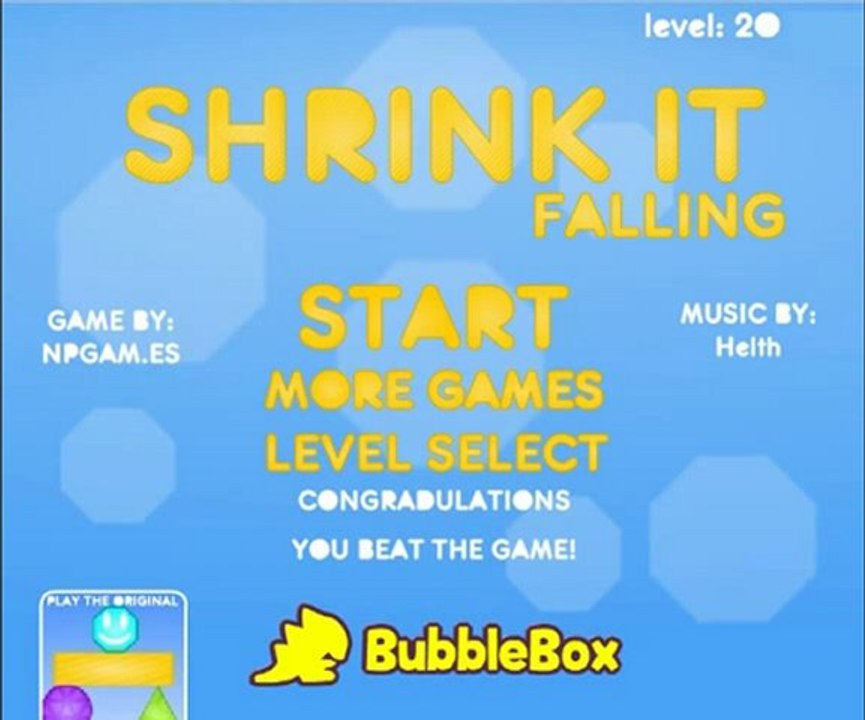 Shrink It: Falling Walkthrough - Levels 1-10