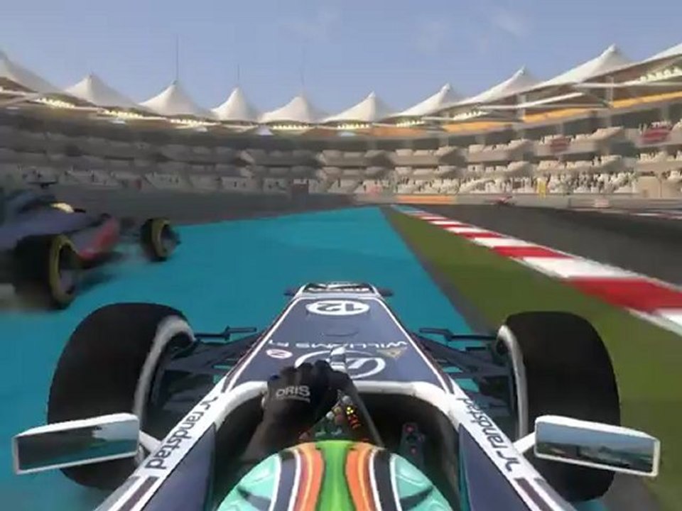 F1 2011 - GP des E.A.U. - EPIC Accrochage Schumacher / Hamilton, en onboard