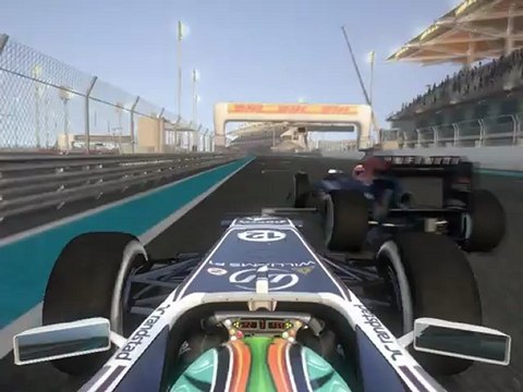 F1 2011 - GP des E.A.U. - Kier vs Webber (1) en onboard