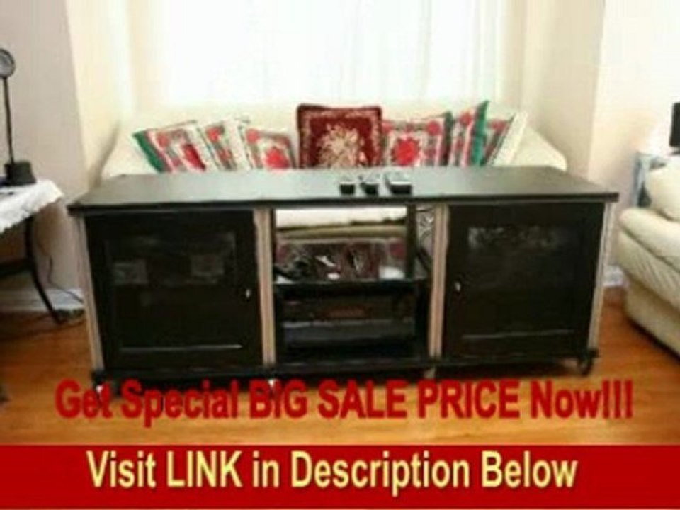 BEST BUY Salamander Synergy 236 A/V Cabinet w/ Two Doors & Media Drawer (Black/Silver)