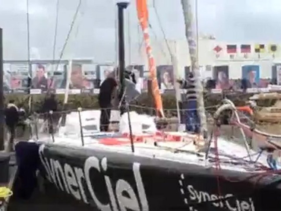 100 secondes sur le ponton du Vendée globe 2012