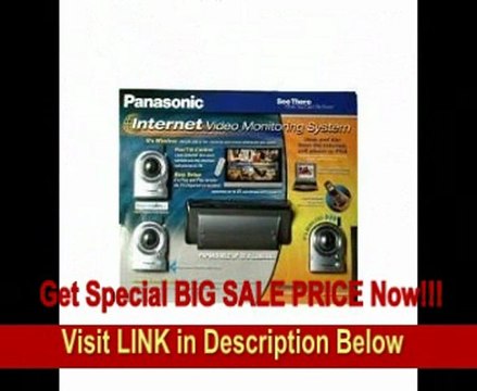 BEST PRICE Panasonic Internet Video Monitoring System with 3 Color Cameras, TV Adaptor and Remote Control (Gray)