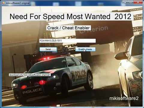 Need For Speed Most Wanted 2012 Crack Serial Cheat Enabler