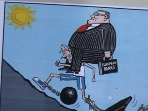 Greek cultural workers stage Acropolis protest