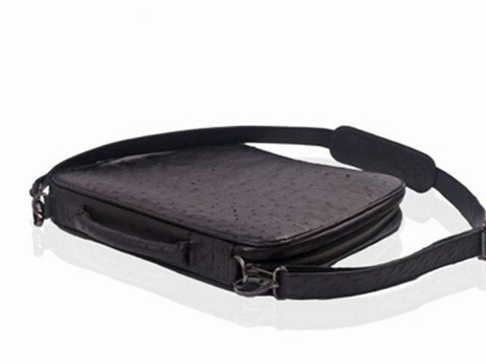 Ostrich Leather Minimalist Briefcase | Imperial Exports